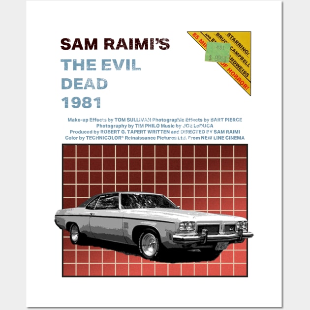 Evil Dead Oldsmobile (Black Title Text) Wall Art by MakroPrints